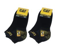 Caterpillar 6 Paia Calze Sneaker Lavoro Doppio Rinforzo Punta Tallone Cotone