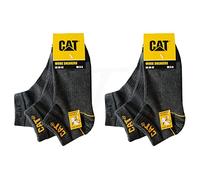CAT Caterpillar 6 paia di calzini da lavoro WORK SNEAKERS da lavoro, per sneaker, da lavoro, taglia 39-50, 6 paia di colore grigio, 43-46