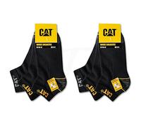 Caterpillar 6 paia di calzini da lavoro CAT WORK SNEAKERS da lavoro, per sneaker, da lavoro, taglia 39-50, 6 paia di colore nero, 35-38