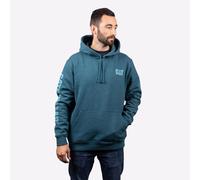 Caterpillar Banner Trademark Felpa Uomo Classica Blu Navy Con Cappuccio