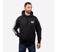 Caterpillar Banner Uomo Classica Felpa Con Cappuccio Casual Nera
