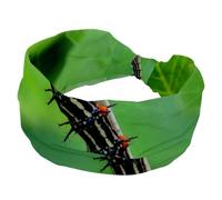 Caterpillar - Cerchietti per capelli da donna e ragazza, morbidi e larghi, elastici con nodi, alla moda, sportivi, per allenamento, yoga, palestra, corsa