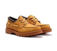 Caterpillar Colorado Boat Lo Scarpe di Pelle Gialle da Uomo con Lacci