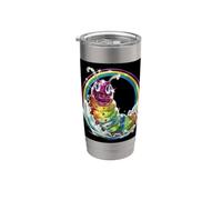 Caterpillar con asterischi Bicchiere termico in acciaio inox doppia parete