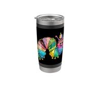 Caterpillar con asterischi Bicchiere termico in acciaio inox doppia parete