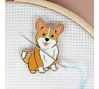 Caterpillar Cross Stitch Needle Minder - Cane Royal Corgi per punto croce, cucito, ricamo e ricamo, smaltato e magnetico