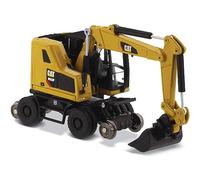 Caterpillar- Escavatore Katze Diecast Masters 85656-Escavatore Stradale M323F su rotaia, Scala 1:87, Circa 9,5 x 3,4 x 4,6 cm, a Partire da 14 Anni, Colore Yellow, 85656