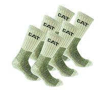 Caterpillar Heavy Duty Worksocks 6 Paia di calze da lavoro pesanti, eccellente qualità di cotone con fibra elastica in Lycra (Grigio, 43-46)
