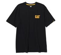 Caterpillar Maglietta da uomo con marchio di fabbrica (taglie normali e grandi e alte), Nero e giallo., 4X-Large Grande