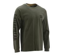 Caterpillar Men's Trademark Banner Long Sleeve T-Shirt, Chive, S