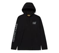 Caterpillar Men's UPF Hooded Banner L/S Tee, Black, L