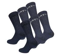 Caterpillar Outdoor Socks 6 Paia di calze da uomo in morbido cotone con controllo dell'umidità, punta e tallone rinforzati (Blu Mix, 41-45)