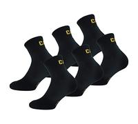 Caterpillar Quarter Socks 6 Paia Calzini da Lavoro Uomo, altezza sopra la caviglia, Rinforzate su Punta e Tallone, Cotone di ottima qualità (Nero, 43-46)