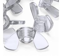 20x Dadi a Farfalla M6 Trasparenti Acrilici, Viti in Plastica Acrilica
