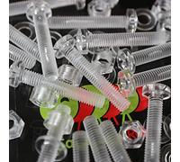 Pacco di 60 Acrilico Bulloni e Dadi, Rondelle, M5 x 30mm in Plastica Trasparente - Acrilico Viti