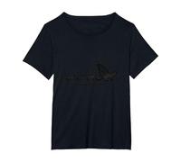 Caterpillar To Caterfly: Stravagante Arte dell'evoluzione del Gatto Maglietta, Donna Plus-Size, Nero, 2X