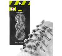 Caterpy RUN - Ultimate No Tie Shoelaces for Adults & Kids - Versatile & Easy-to-Use Shoe Laces - Ghost Gray, Standard, Single Pack