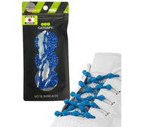 Caterpy RUN - Ultimate No Tie Shoelaces for Adults & Kids - Versatile & Easy-to-Use Shoe Laces - Tropical Blue (Reflective), Standard, Single Pack