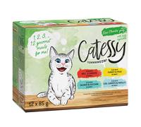 Catessy Bocconcini delicati con verdure in salsa Mix Umido per gatto - 12 x 85 g