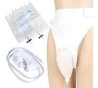 Catetere Esterno per Donne orinatoio Femminile indossabile in Silicone con Cintura ad Alta Elasticità orinatoio Portatile Riutilizzabile per Donne con 2 Sacchetti per urina