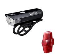 Set di luci per bicicletta CatEye AMPP 200 HL-EL042RC / TL-LD800B VIZ100 nero (200 Lm / 100 Lm)