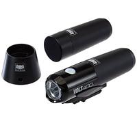 Cateye Casco Lampada Volt 400 HL di el461rc, Secondo Batteria aggiuntiva, Ricarica Veloce Casco Illuminazione, Nero, One Size