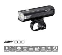 CatEye AMPP 1300 - Luce anteriore per bicicletta, ultra luminosa, 1300 lumen, ricaricabile tramite USB, impermeabile, per ciclismo notturno e sicurezza stradale