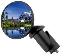 CatEye Specchietto bici manubrio BM-45, nero | Strada, MTB e Gravel, alluminio resistente con vetro antigraffio, visibilità e sicurezza per ciclisti