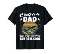 Catfish Dad Like A Normal Daddy But Reel Cool Fisherman Pesce Maglietta