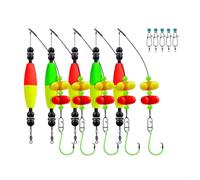 Catfish Rigs con sonaglio e meccanismo galleggiante 5pcs 6/0 8/0 10/0 Circle Hook Set per migliorare i rapporti di collegamento in acqua corrente e ferma (8/0 #)