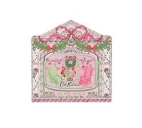 Cath Kidston Balsamo per le labbra compatto da 6 g, con vassoio da esposizione, al gusto di zabaione, formato da viaggio e vegano, regalo di bellezza per lei, decorazione natalizia e riempitivo per