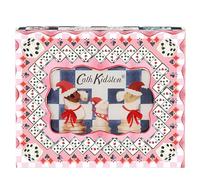Cath Kidston Balsamo per le labbra da 6 g con specchio compatto nel vassoio espositivo, burro di karitè, vaniglia Eggnog, formato tascabile e da viaggio, vegano e cruelty free, regalo di bellezza per