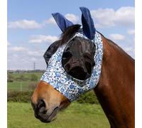Cath Kidston Maschera antimosche per cavalli, cappuccio elasticizzato in lycra traspirante con protezione UV, pannelli in rete traspirante con occhielli, chiusura sicura con zip e apertura forelock
