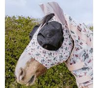 Cath Kidston, maschera antimosche per cavalli, cappuccio elasticizzato in lycra traspirante con protezione UV, pannelli in rete con occhielli in rete traspirante, chiusura sicura con zip e apertura