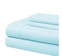 Cathay Home Essentials - Set di lenzuola in microfibra spazzolata ultra morbida, anallergica, resistente alle pieghe, colore: Acqua, Twin XL