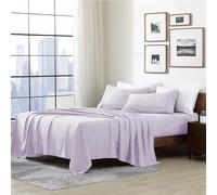 Cathay Home Essentials - Set di lenzuola in microfibra spazzolata ultra morbida, ipoallergenica, resistente alle pieghe, colore: lavanda, doppio