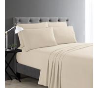 Cathay Home Micro Caress Luxurious Sheet Set, 90 gsm 4 - Piece King Size con 2 federe aggiuntive, Color Crema