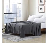 Cathay Home Single Flat Sheet Lenzuolo Piatto, Poliestere, Grigio, King Size