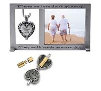Cathedral Art (Abbey & CA Gift Memorial Picture Frame with Keepsake Vial Cornice commemorativa con fiala ricordo, Metallo, Argento, 5-1/4 by 3-inch