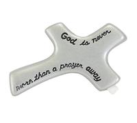 Cathedral Art God is Never More Than A Prayer Away Palm Cross, 7-7/8" x 1-7/8"