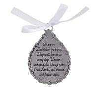 Cathedral Art - Ornamento commemorativo a Forma di lacrima, Argento, 7 x 6 cm