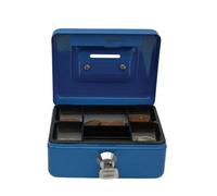 Cathedral - Cassetta portasoldi, 10 cm, serratura a cilindro con 2 chiavi, blu -