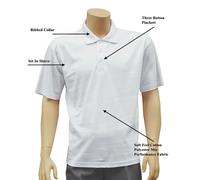 Cathedral Polo Uomo Maglia Bianco Morbido Pulsante Collo Cotone Poliestere 2025