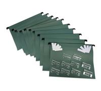 Cathedral Suspension files foolscap, Green , Pack of 10,FS10 Foolscap Pack of 10