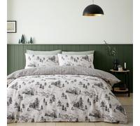 Catherine Lansfield Alpine Village - Set copripiumino king size con federe, in c