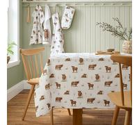 Catherine Lansfield Angus Highland - Tovaglia in cotone, 137 x 229 cm, colore: Naturale