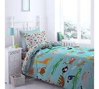 Catherine Lansfield Animal Adventure Parure Copripiumino 140x220+60x70