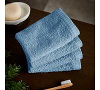 Catherine Lansfield Asciugamani viso in cotone ad asciugatura rapida, confezione da 4, blu