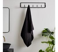 Catherine Lansfield Asciugamano da bagno in cotone ad asciugatura rapida, colore nero