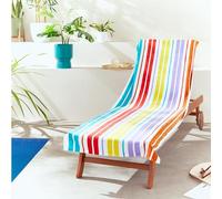 Catherine Lansfield Asciugamano da spiaggia a righe arcobaleno 78 x 200 cm luminoso